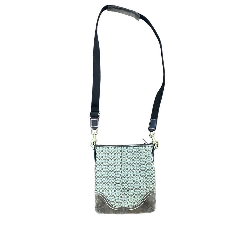 ￼ Coach, Crossbody mini bag with suede bottom
